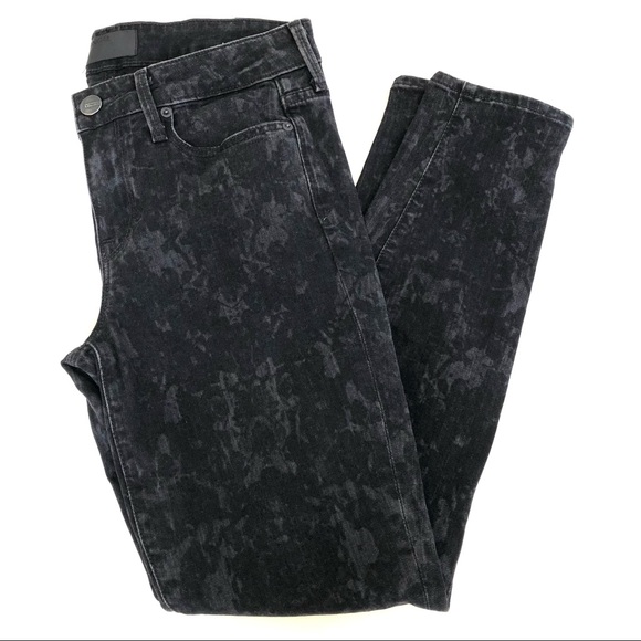 Vince Dylan Black Floral Ankle Skinny Jeans 27 - Picture 6 of 11